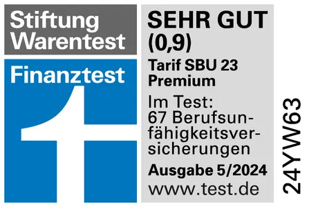 Berufsunfähigkeitsversicherung: Stiftung Warentest Note "SEHR GUT"