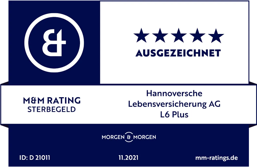 M&M Rating: Sterbegeldversicherung L6 Plus Ausgezeichnet